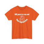 Unisex Heavy Cotton Tee with Fun Dog Therapy Quote, Pet Lover Gift, Casual T-Shirt for Dog Owners, Ideal for Everyday Wear
