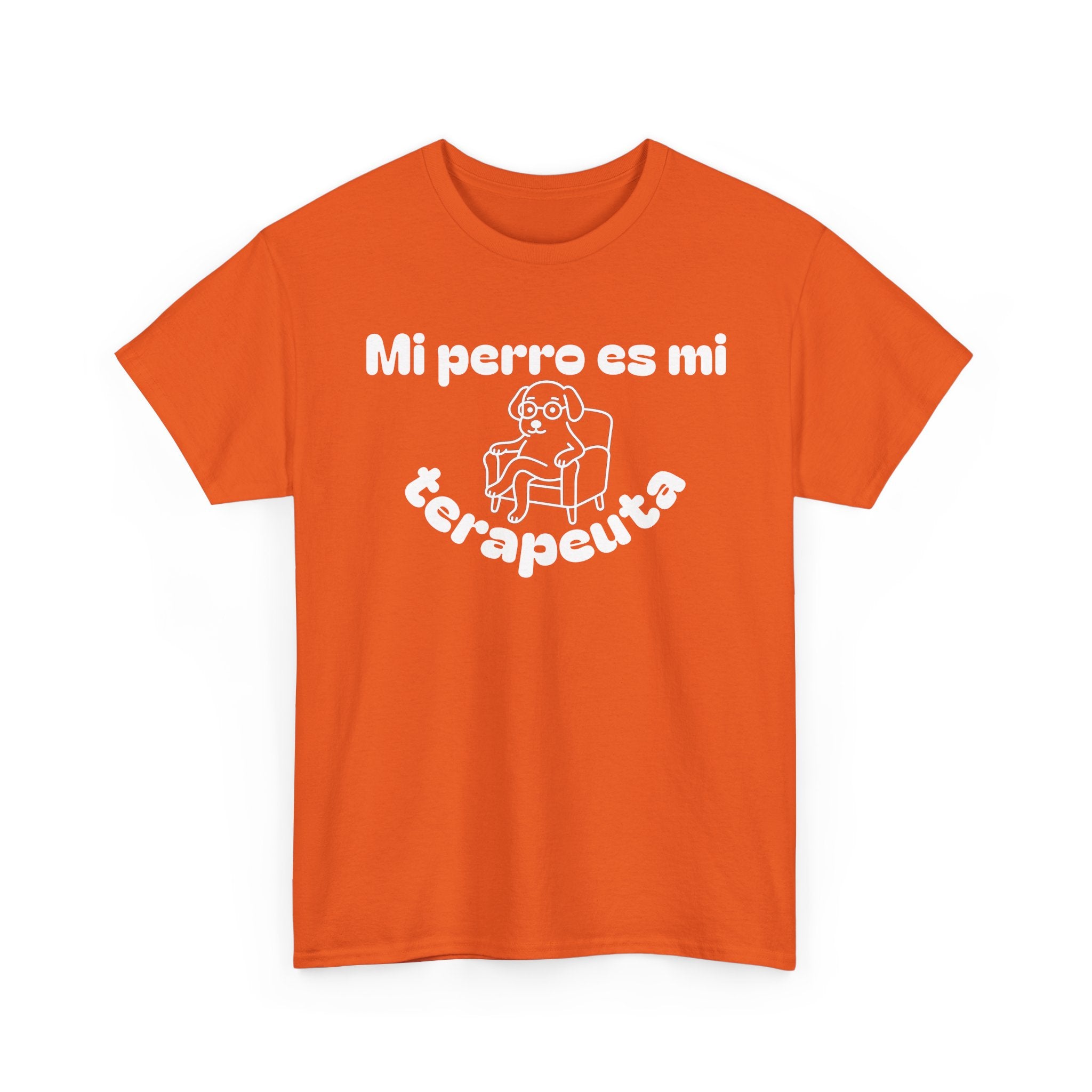Unisex Heavy Cotton Tee with Fun Dog Therapy Quote, Pet Lover Gift, Casual T-Shirt for Dog Owners, Ideal for Everyday Wear