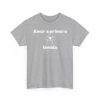 Unisex Pet Lover Tee - "Amor a primera lamida" - Perfect for Dog Lovers, Animal Enthusiasts, Gifts, Casual Wear, Cute Fashion