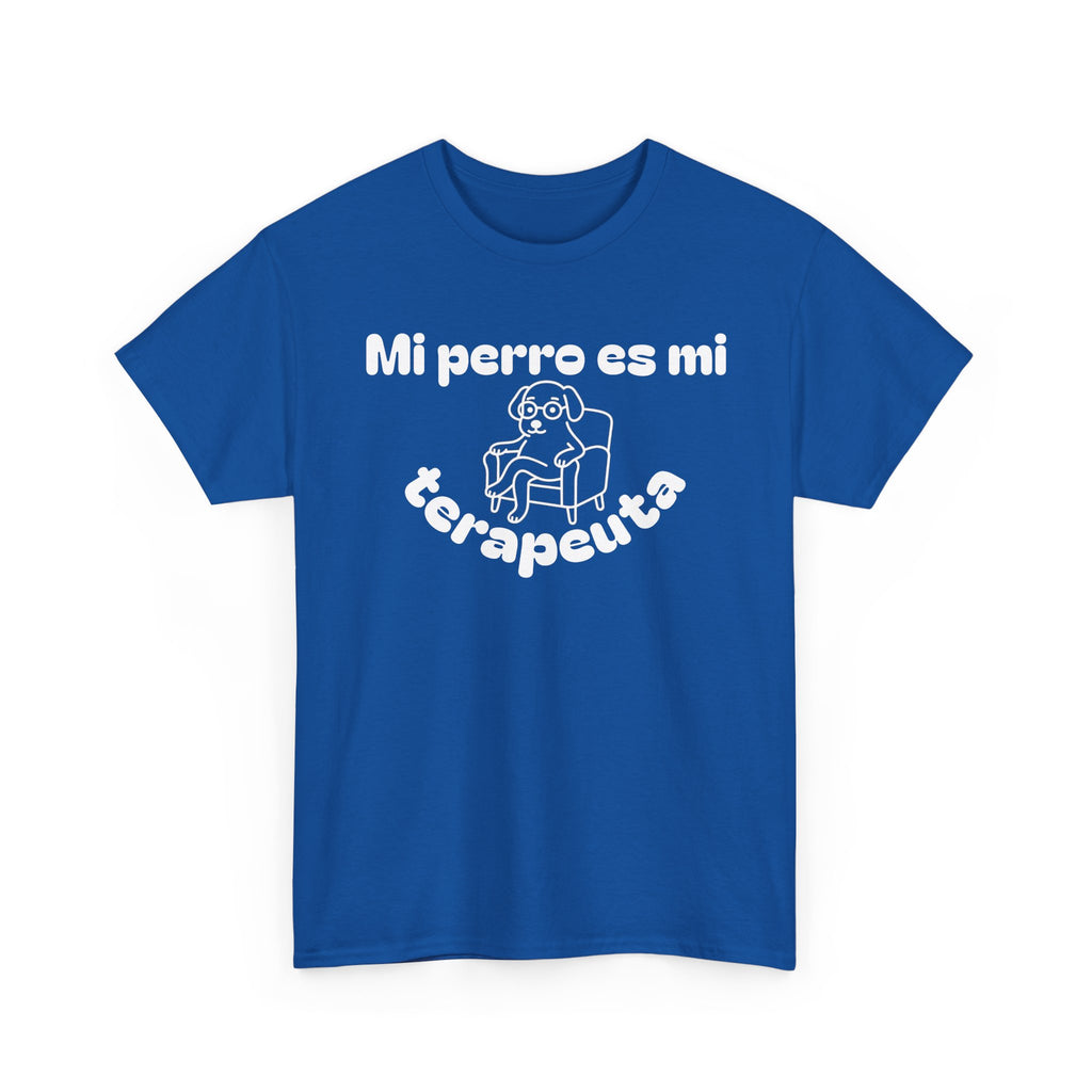 Unisex Heavy Cotton Tee with Fun Dog Therapy Quote, Pet Lover Gift, Casual T-Shirt for Dog Owners, Ideal for Everyday Wear