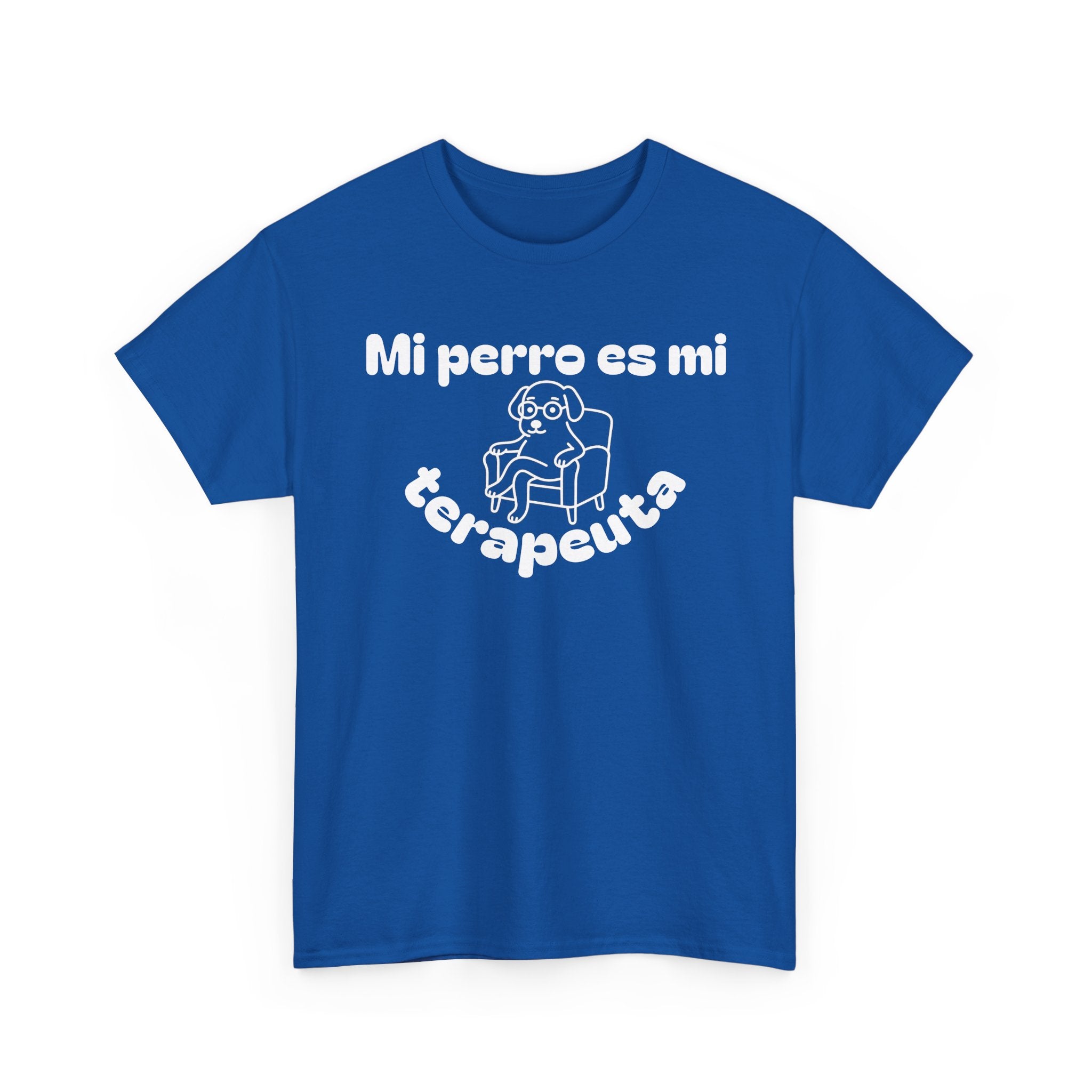 Unisex Heavy Cotton Tee with Fun Dog Therapy Quote, Pet Lover Gift, Casual T-Shirt for Dog Owners, Ideal for Everyday Wear