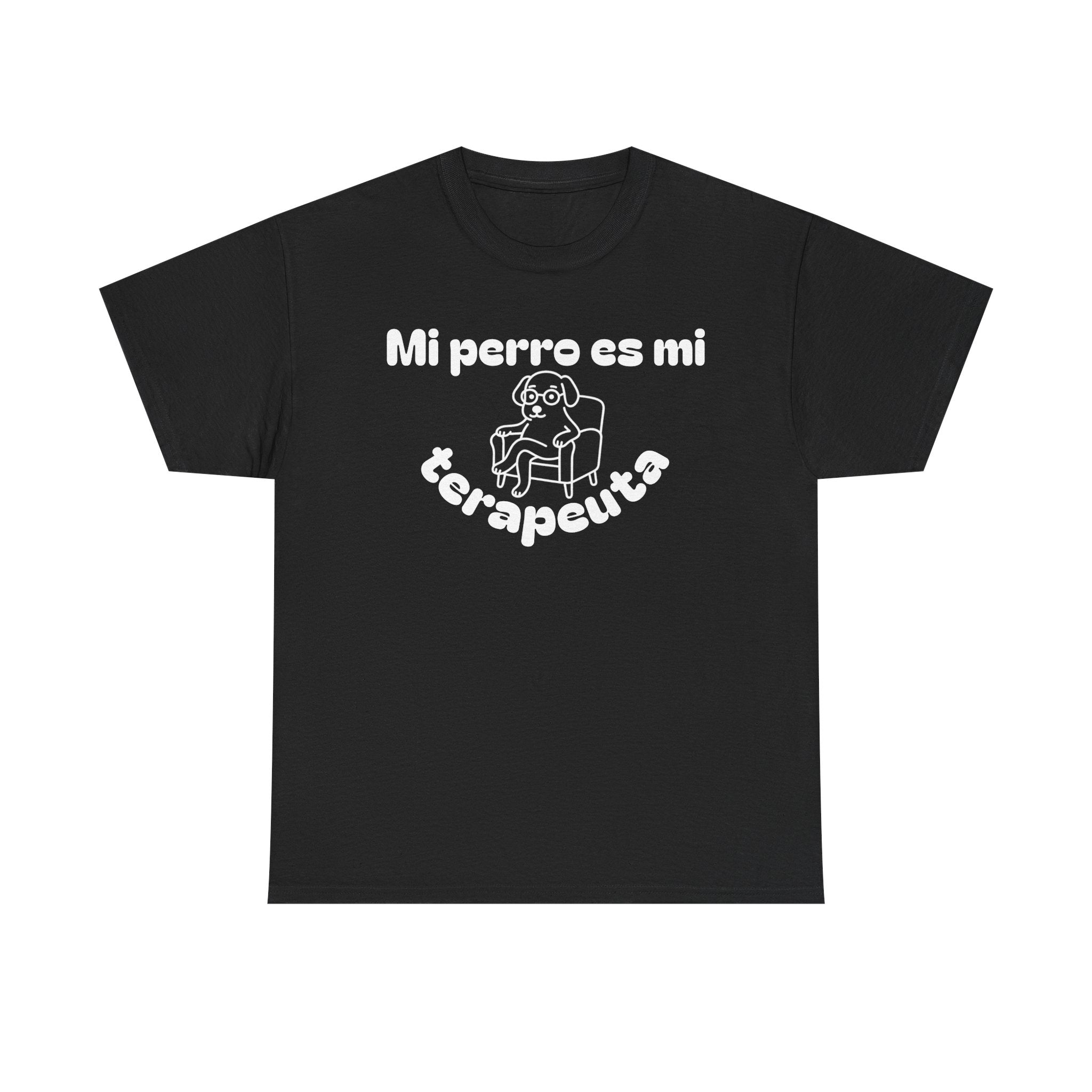 Unisex Heavy Cotton Tee with Fun Dog Therapy Quote, Pet Lover Gift, Casual T-Shirt for Dog Owners, Ideal for Everyday Wear