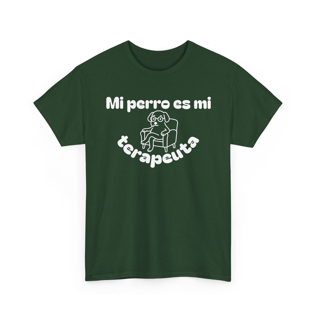 Unisex Heavy Cotton Tee with Fun Dog Therapy Quote, Pet Lover Gift, Casual T-Shirt for Dog Owners, Ideal for Everyday Wear