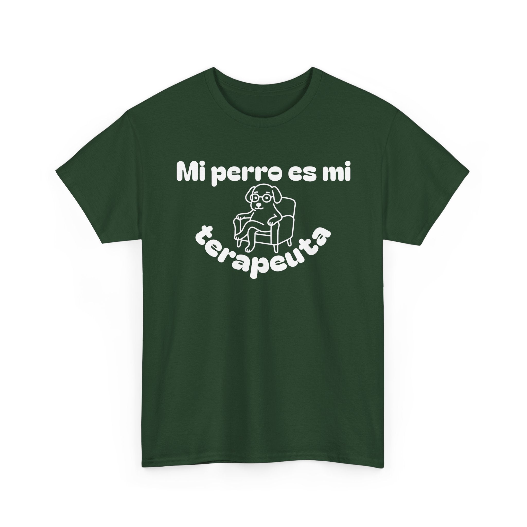 Unisex Heavy Cotton Tee with Fun Dog Therapy Quote, Pet Lover Gift, Casual T-Shirt for Dog Owners, Ideal for Everyday Wear
