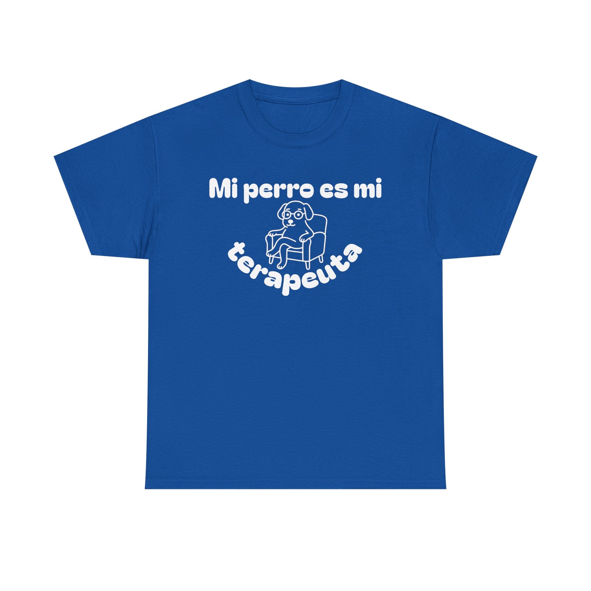 Unisex Heavy Cotton Tee with Fun Dog Therapy Quote, Pet Lover Gift, Casual T-Shirt for Dog Owners, Ideal for Everyday Wear