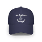 Cute Dog Therapist Cap, Low Profile Baseball Cap, Pet Lover Gift, Fun Hat for Dog Owners, Birthday, Dog Mom, Animal Therapy