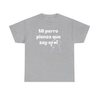Funny Dog Lover Tee, Casual T-Shirt for Pet Owners, Gift for Dog Lovers, Dog Mom Gift, Unisex Heavy Cotton Tee