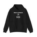 Amor a Primera Lamida Unisex Heavy Blend Hoodie, Cute Dog Sweatshirt, Pet Lover Gift, Cozy Fashion, Animal Lover Hoodie