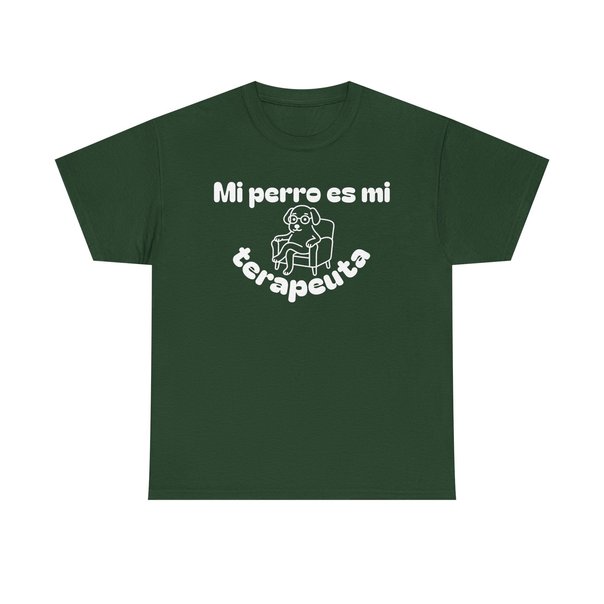 Unisex Heavy Cotton Tee with Fun Dog Therapy Quote, Pet Lover Gift, Casual T-Shirt for Dog Owners, Ideal for Everyday Wear