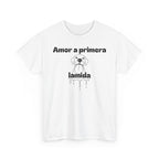 Unisex Pet Lover Tee - "Amor a primera lamida" - Perfect for Dog Lovers, Animal Enthusiasts, Gifts, Casual Wear, Cute Fashion