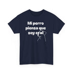 Funny Dog Lover Tee, Casual T-Shirt for Pet Owners, Gift for Dog Lovers, Dog Mom Gift, Unisex Heavy Cotton Tee