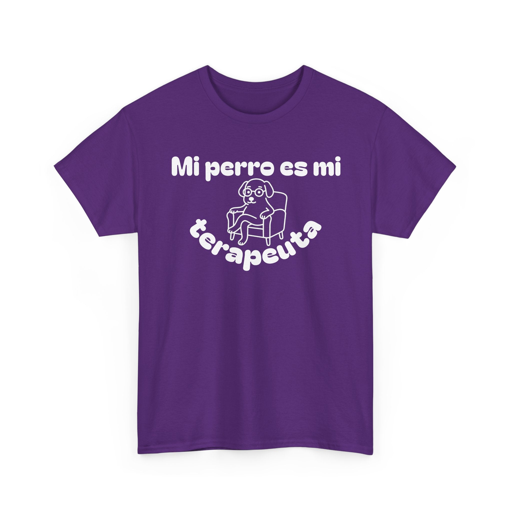 Unisex Heavy Cotton Tee with Fun Dog Therapy Quote, Pet Lover Gift, Casual T-Shirt for Dog Owners, Ideal for Everyday Wear