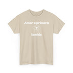 Unisex Pet Lover Tee - "Amor a primera lamida" - Perfect for Dog Lovers, Animal Enthusiasts, Gifts, Casual Wear, Cute Fashion