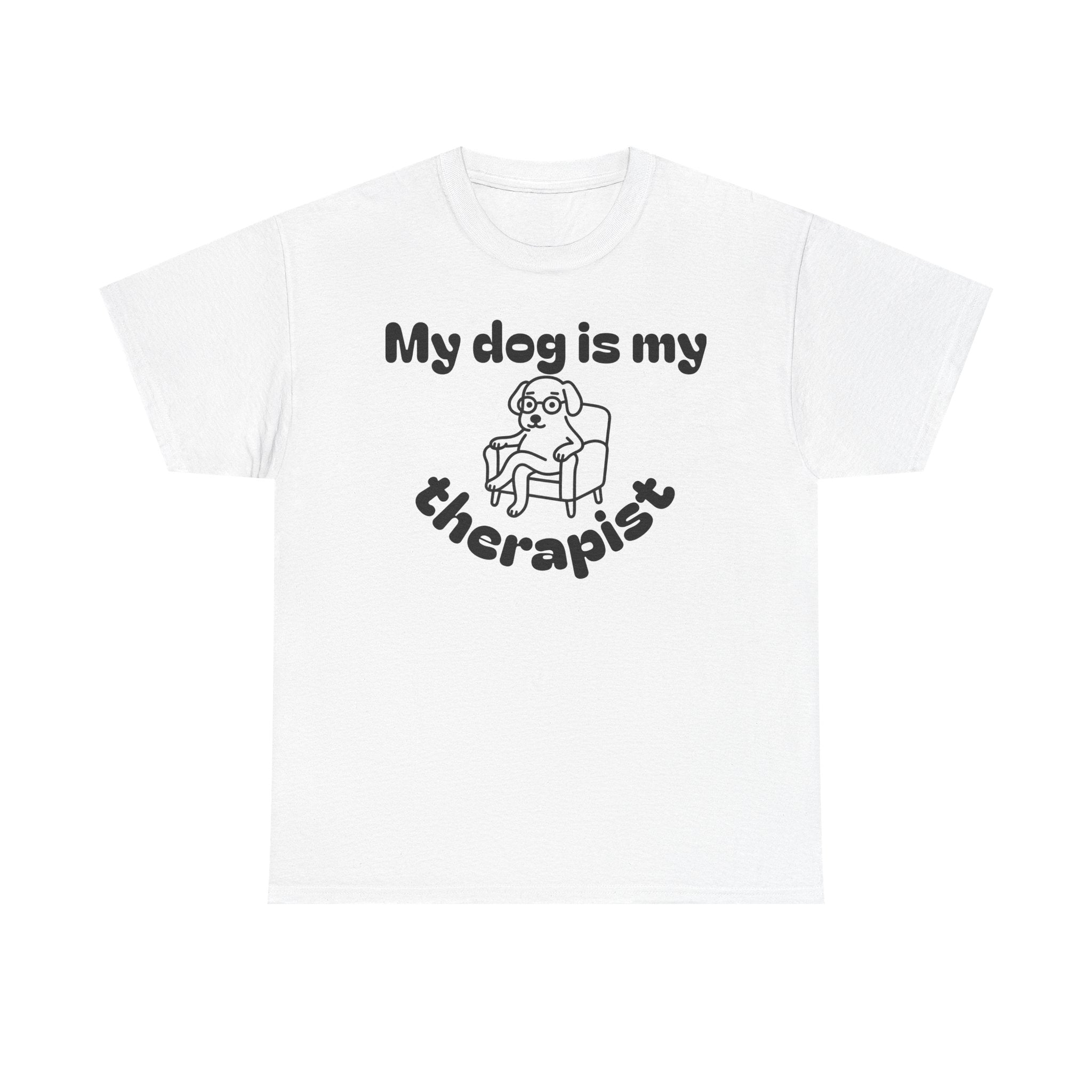 Funny Dog Lover Tee, Casual T-Shirt for Pet Owners, Gift for Dog Lovers, Dog Mom Gift, Unisex Heavy Cotton Tee