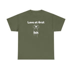 Unisex Pet Lover Tee - "Love at first lick" - Perfect for Dog Lovers, Animal Enthusiasts, Gifts, Casual Wear, Cute Fashion
