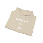Love At First Lick Unisex Heavy Blend Hoodie, Cute Dog Sweatshirt, Pet Lover Gift, Cozy Fashion, Animal Lover Hoodie