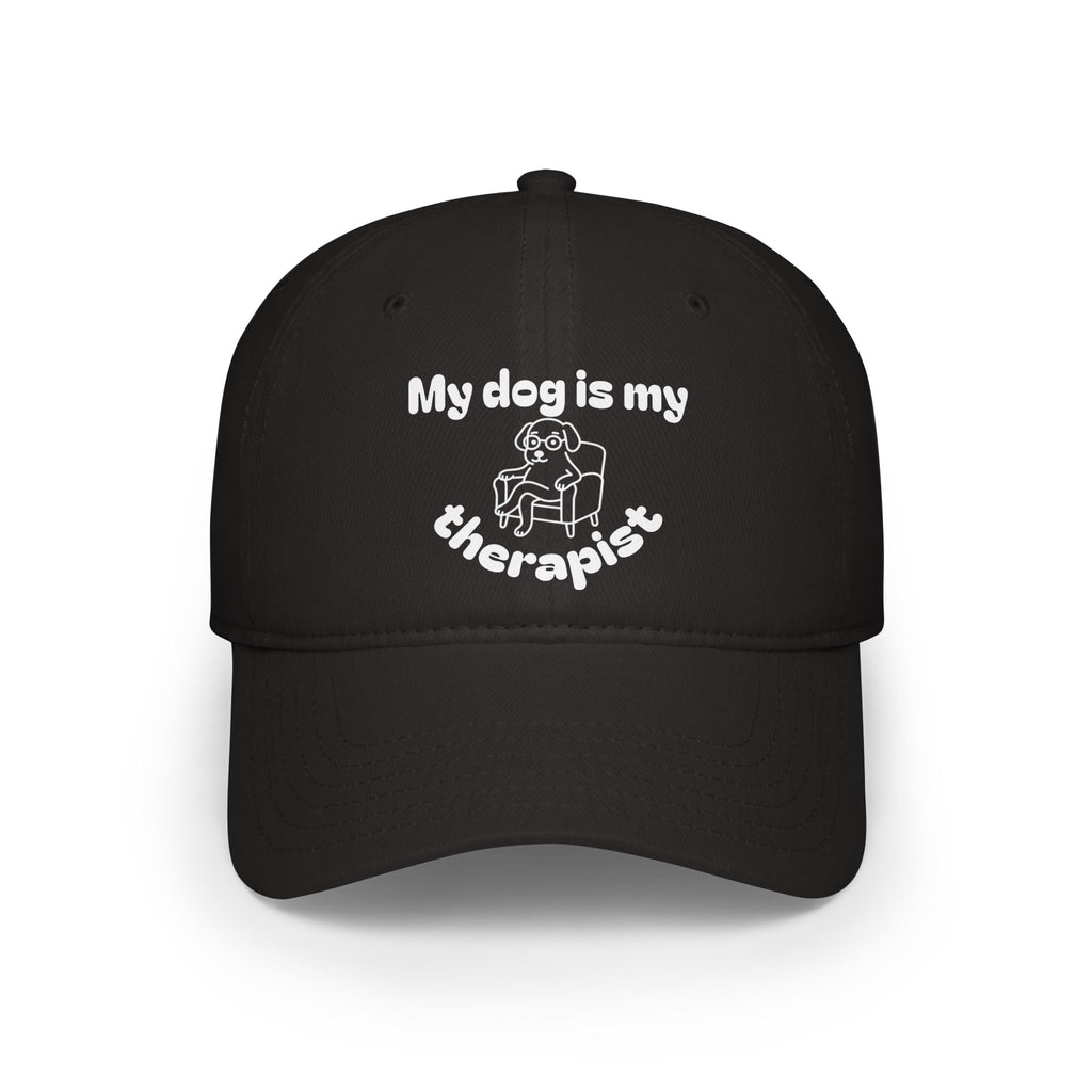 Cute Dog Therapist Cap, Low Profile Baseball Cap, Pet Lover Gift, Fun Hat for Dog Owners, Birthday, Dog Mom, Animal Therapy