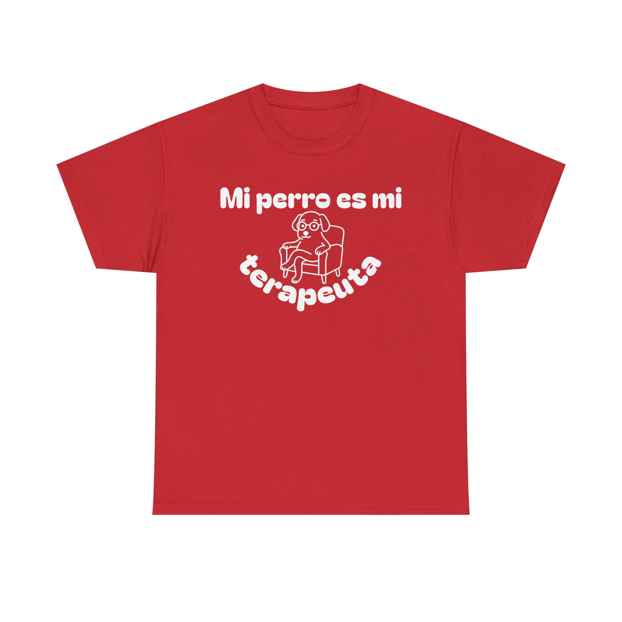 Unisex Heavy Cotton Tee with Fun Dog Therapy Quote, Pet Lover Gift, Casual T-Shirt for Dog Owners, Ideal for Everyday Wear