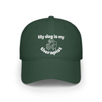 Cute Dog Therapist Cap, Low Profile Baseball Cap, Pet Lover Gift, Fun Hat for Dog Owners, Birthday, Dog Mom, Animal Therapy