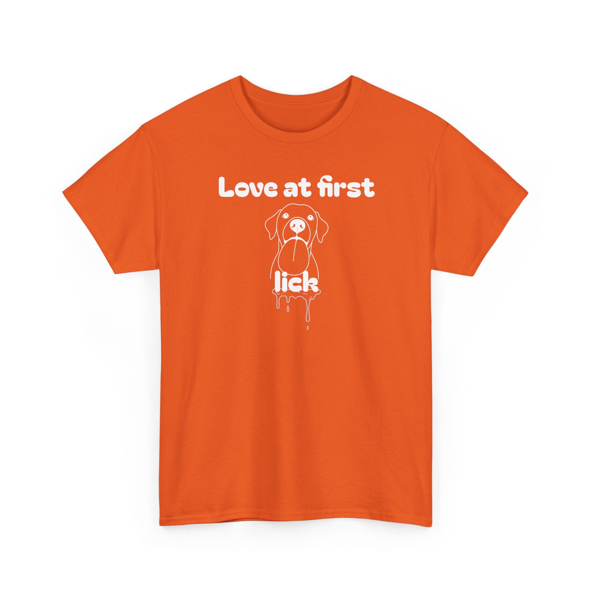 Unisex Pet Lover Tee - "Love at first lick" - Perfect for Dog Lovers, Animal Enthusiasts, Gifts, Casual Wear, Cute Fashion