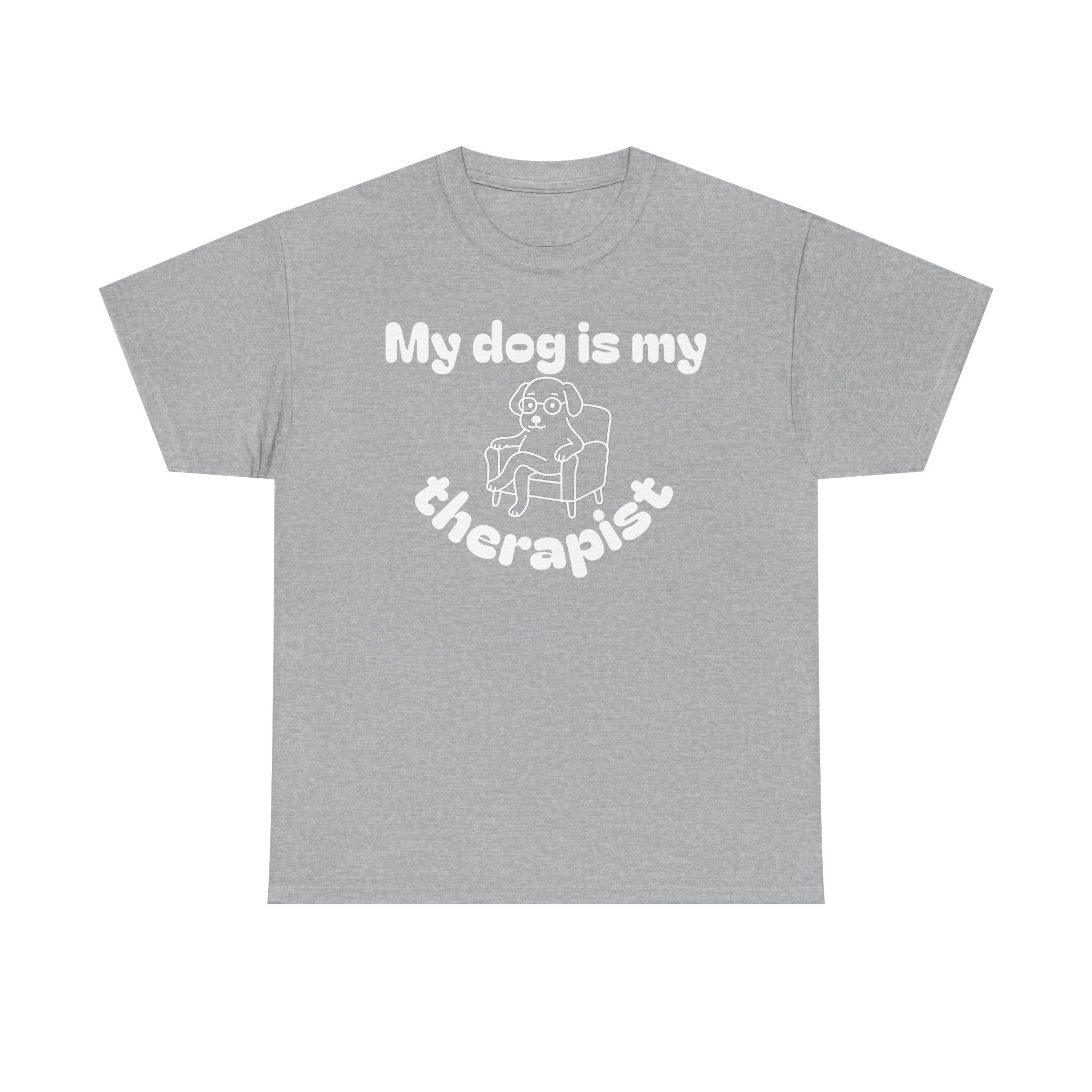 Funny Dog Lover Tee, Casual T-Shirt for Pet Owners, Gift for Dog Lovers, Dog Mom Gift, Unisex Heavy Cotton Tee