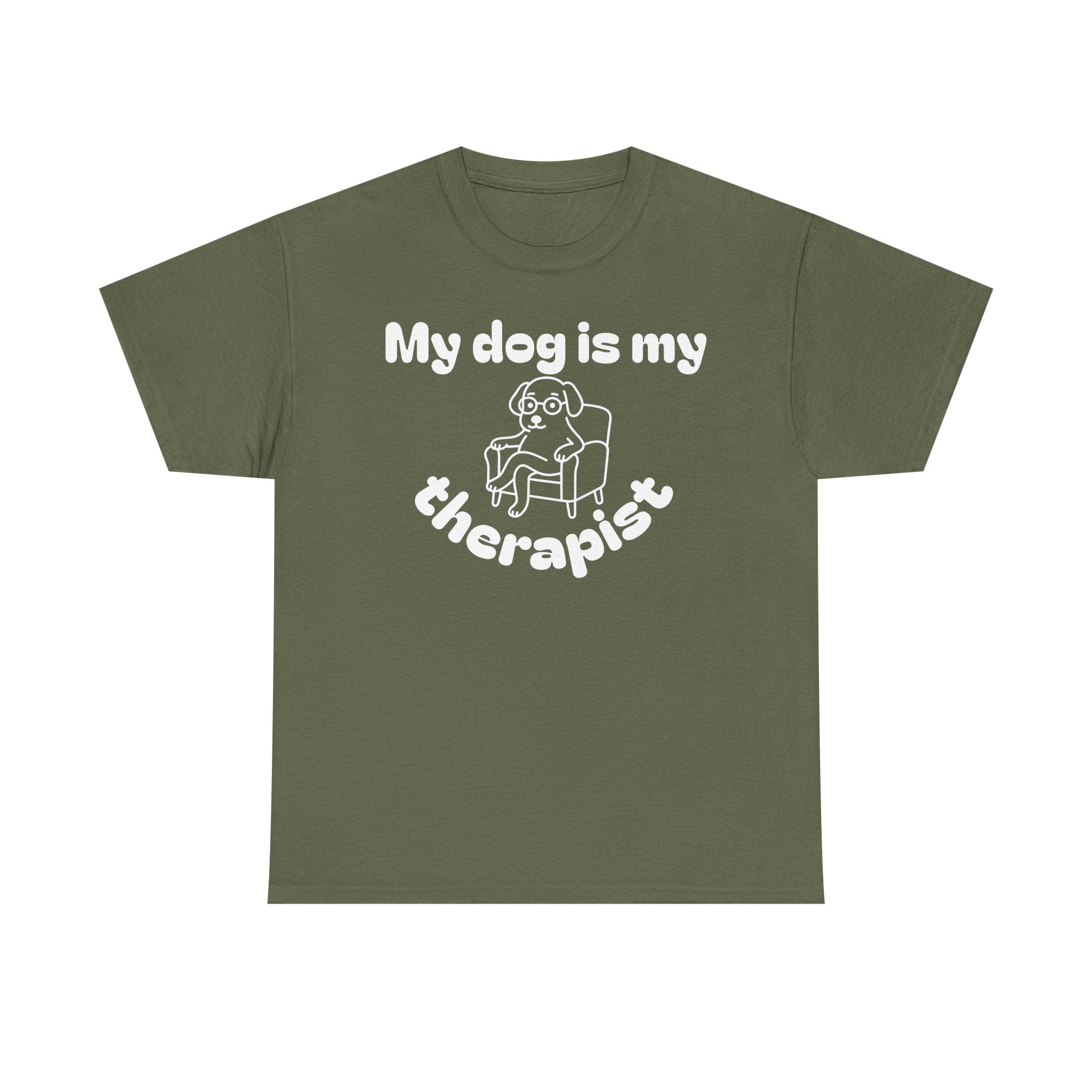 Funny Dog Lover Tee, Casual T-Shirt for Pet Owners, Gift for Dog Lovers, Dog Mom Gift, Unisex Heavy Cotton Tee
