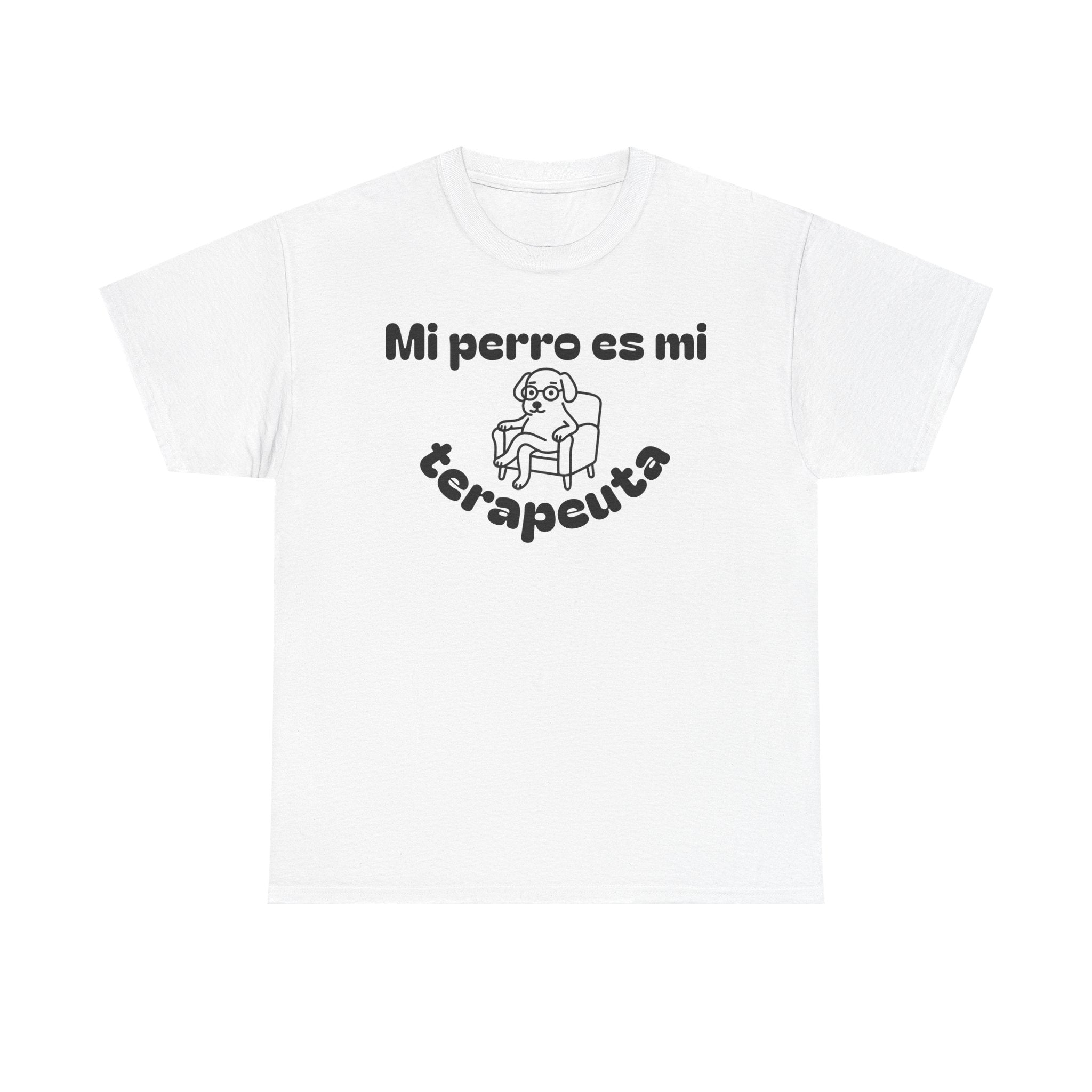 Unisex Heavy Cotton Tee with Fun Dog Therapy Quote, Pet Lover Gift, Casual T-Shirt for Dog Owners, Ideal for Everyday Wear