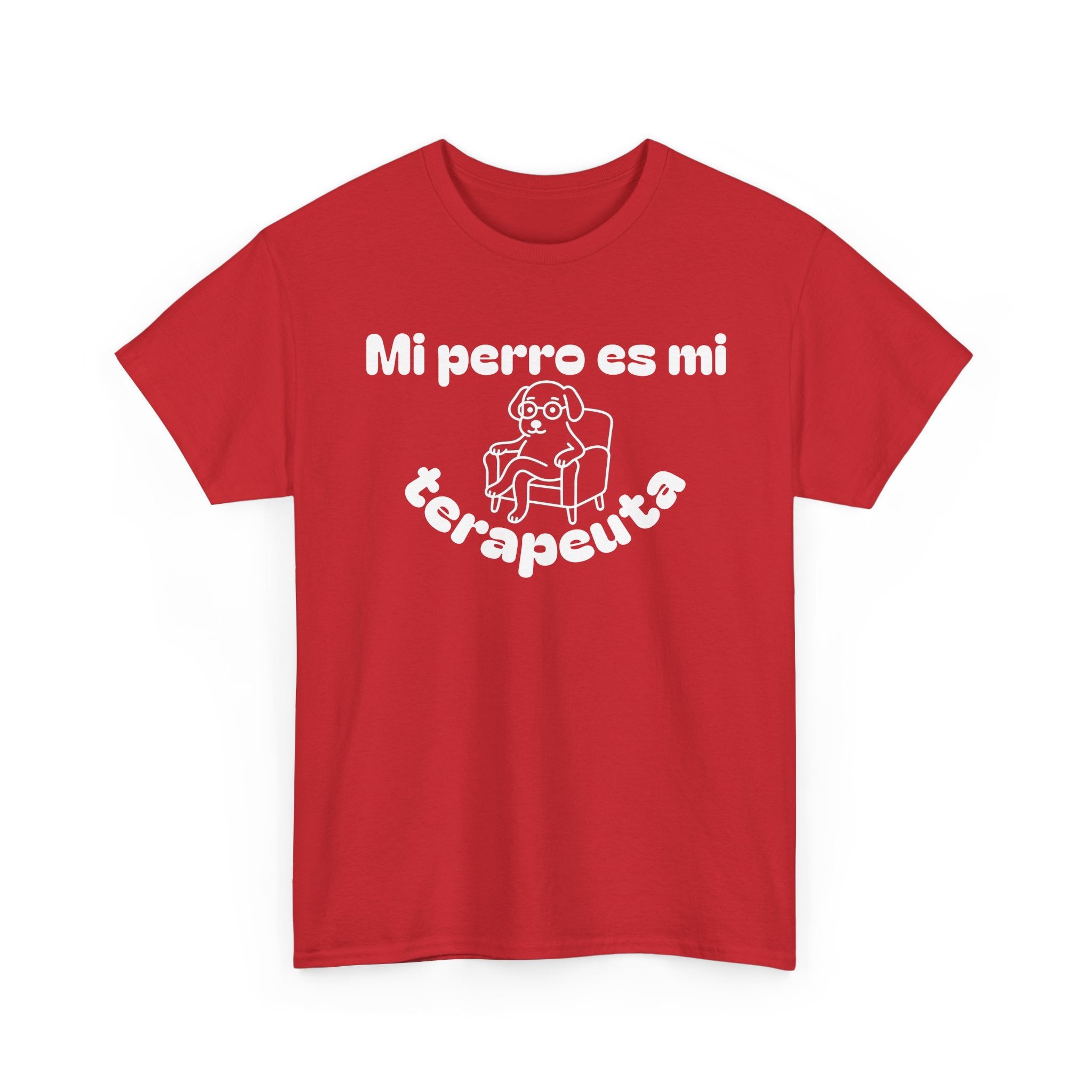 Unisex Heavy Cotton Tee with Fun Dog Therapy Quote, Pet Lover Gift, Casual T-Shirt for Dog Owners, Ideal for Everyday Wear