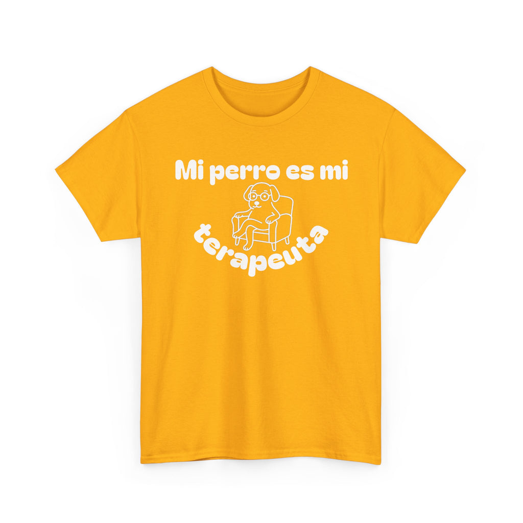 Unisex Heavy Cotton Tee with Fun Dog Therapy Quote, Pet Lover Gift, Casual T-Shirt for Dog Owners, Ideal for Everyday Wear