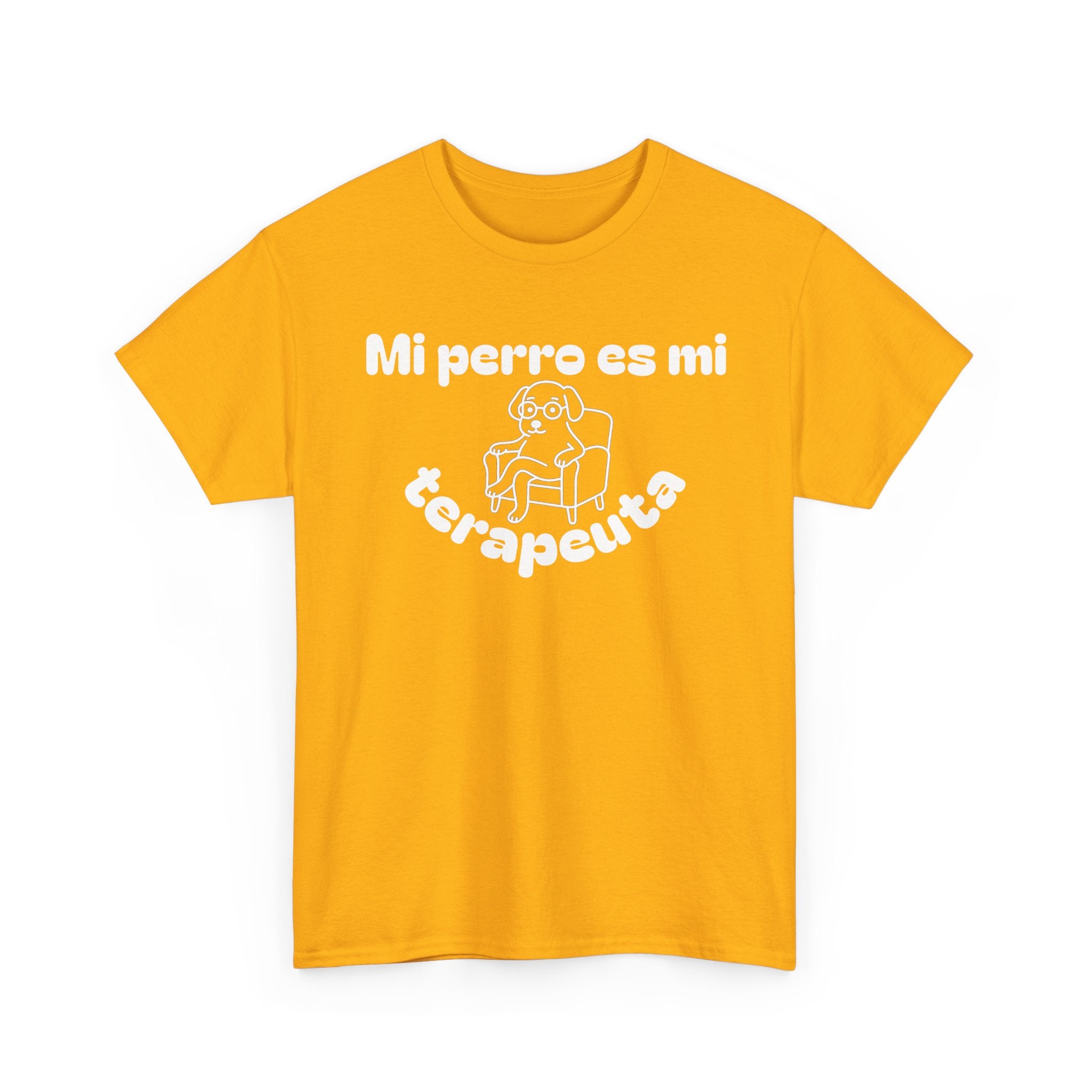 Unisex Heavy Cotton Tee with Fun Dog Therapy Quote, Pet Lover Gift, Casual T-Shirt for Dog Owners, Ideal for Everyday Wear