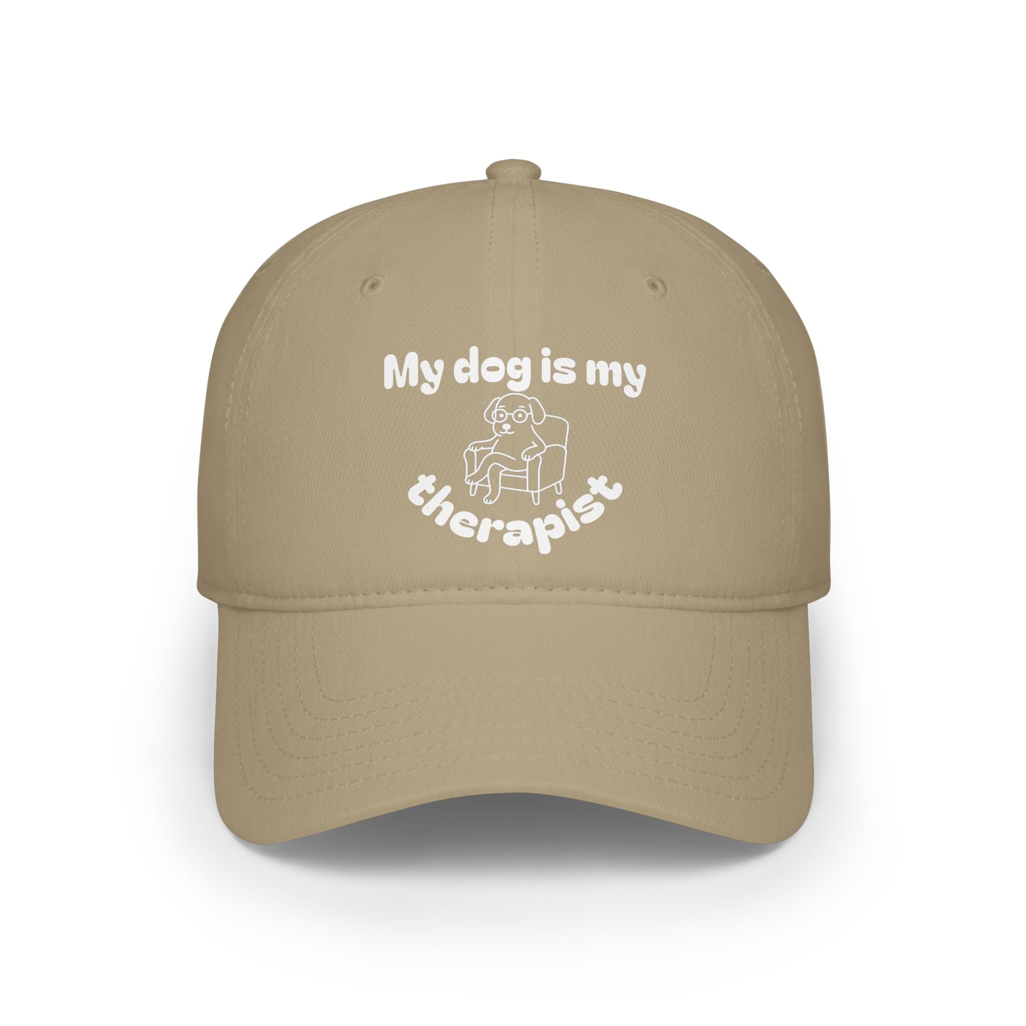 Cute Dog Therapist Cap, Low Profile Baseball Cap, Pet Lover Gift, Fun Hat for Dog Owners, Birthday, Dog Mom, Animal Therapy