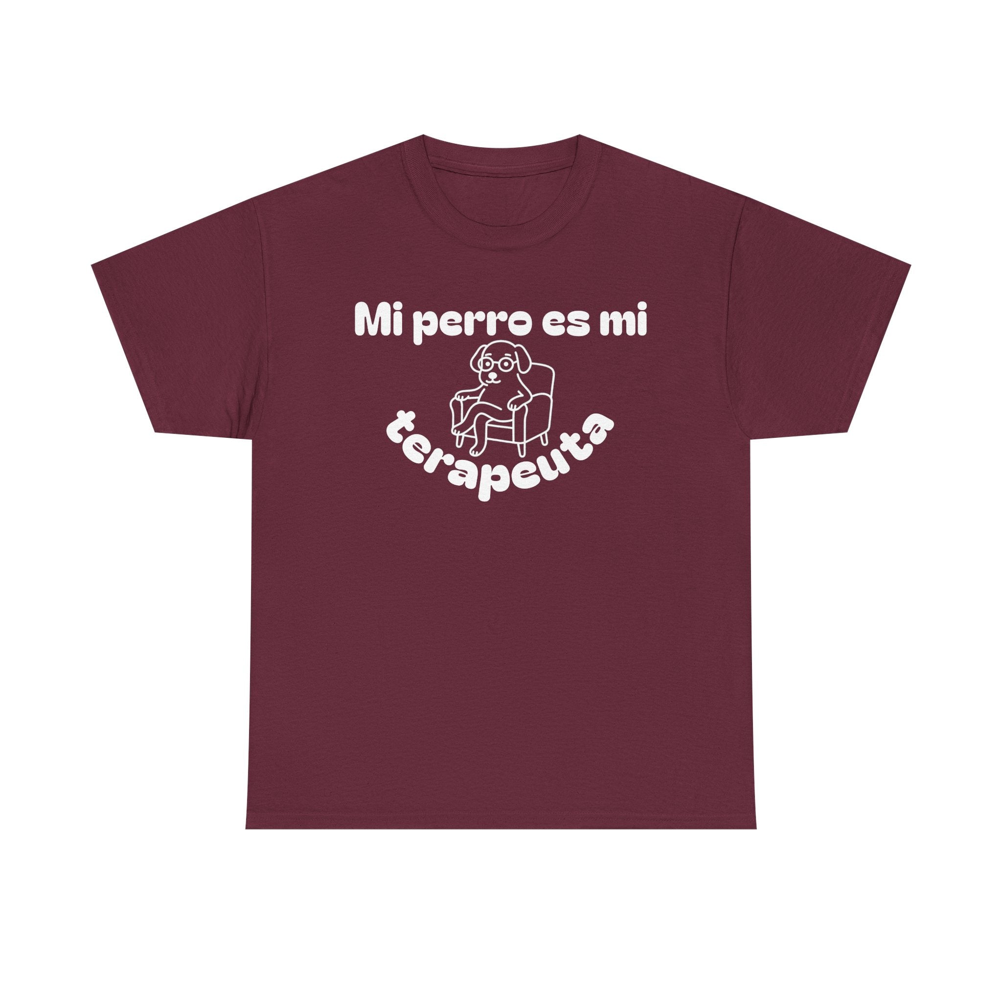 Unisex Heavy Cotton Tee with Fun Dog Therapy Quote, Pet Lover Gift, Casual T-Shirt for Dog Owners, Ideal for Everyday Wear