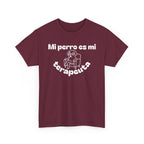 Unisex Heavy Cotton Tee with Fun Dog Therapy Quote, Pet Lover Gift, Casual T-Shirt for Dog Owners, Ideal for Everyday Wear