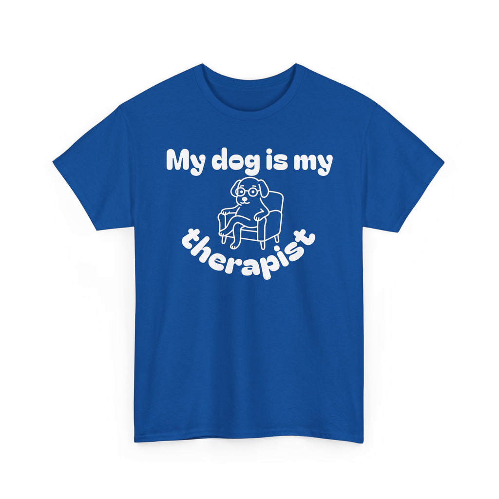 Funny Dog Lover Tee, Casual T-Shirt for Pet Owners, Gift for Dog Lovers, Dog Mom Gift, Unisex Heavy Cotton Tee