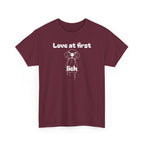 Unisex Pet Lover Tee - "Love at first lick" - Perfect for Dog Lovers, Animal Enthusiasts, Gifts, Casual Wear, Cute Fashion