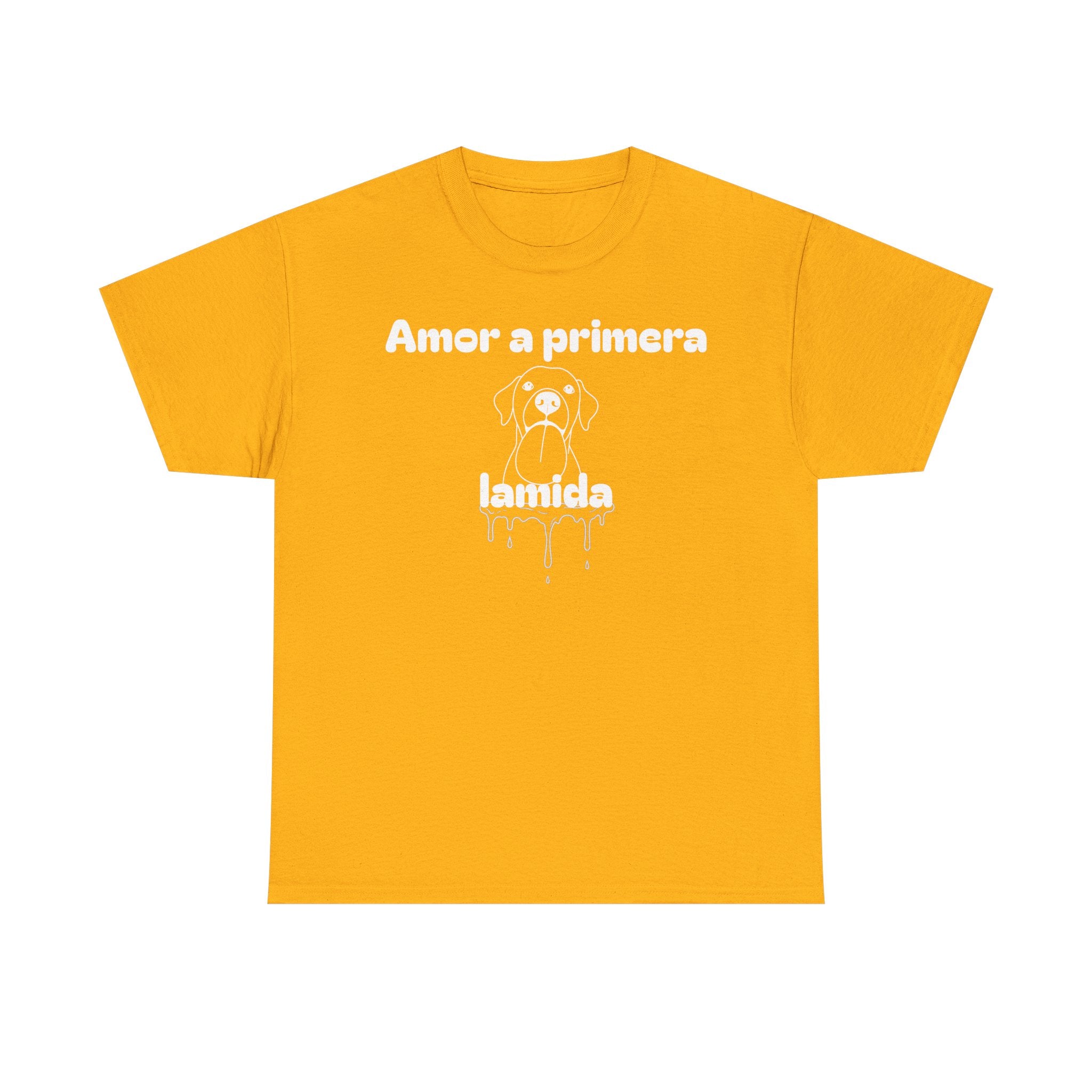 Unisex Pet Lover Tee - "Amor a primera lamida" - Perfect for Dog Lovers, Animal Enthusiasts, Gifts, Casual Wear, Cute Fashion