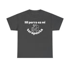 Unisex Heavy Cotton Tee with Fun Dog Therapy Quote, Pet Lover Gift, Casual T-Shirt for Dog Owners, Ideal for Everyday Wear