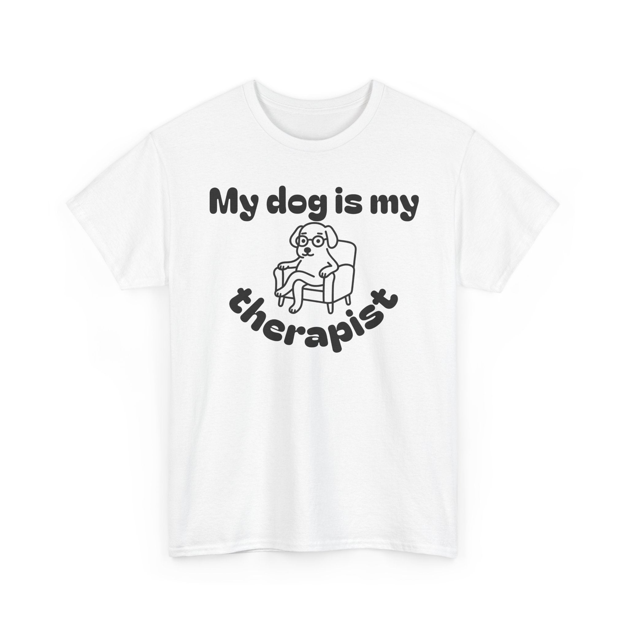 Funny Dog Lover Tee, Casual T-Shirt for Pet Owners, Gift for Dog Lovers, Dog Mom Gift, Unisex Heavy Cotton Tee