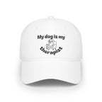 Cute Dog Therapist Cap, Low Profile Baseball Cap, Pet Lover Gift, Fun Hat for Dog Owners, Birthday, Dog Mom, Animal Therapy