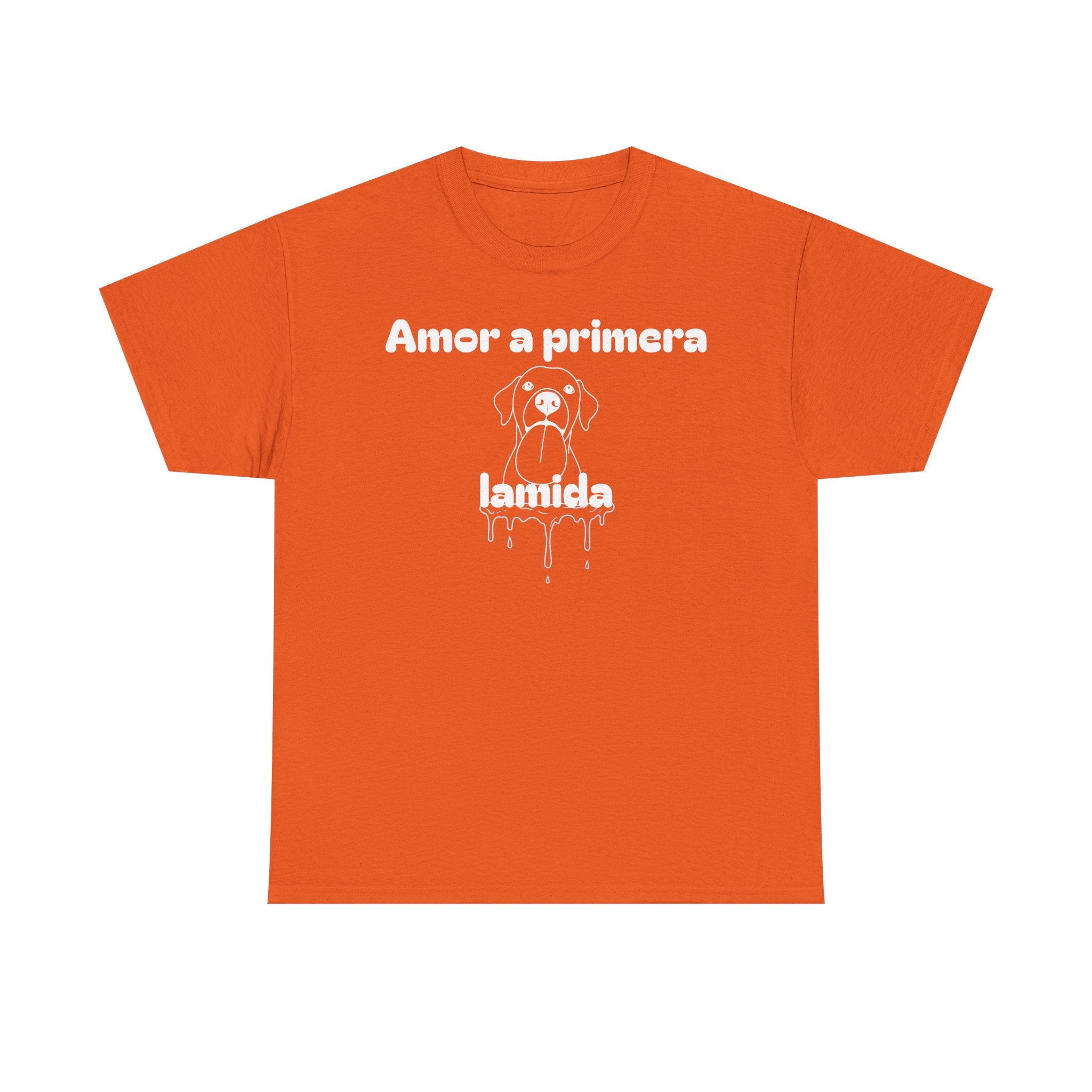 Unisex Pet Lover Tee - "Amor a primera lamida" - Perfect for Dog Lovers, Animal Enthusiasts, Gifts, Casual Wear, Cute Fashion