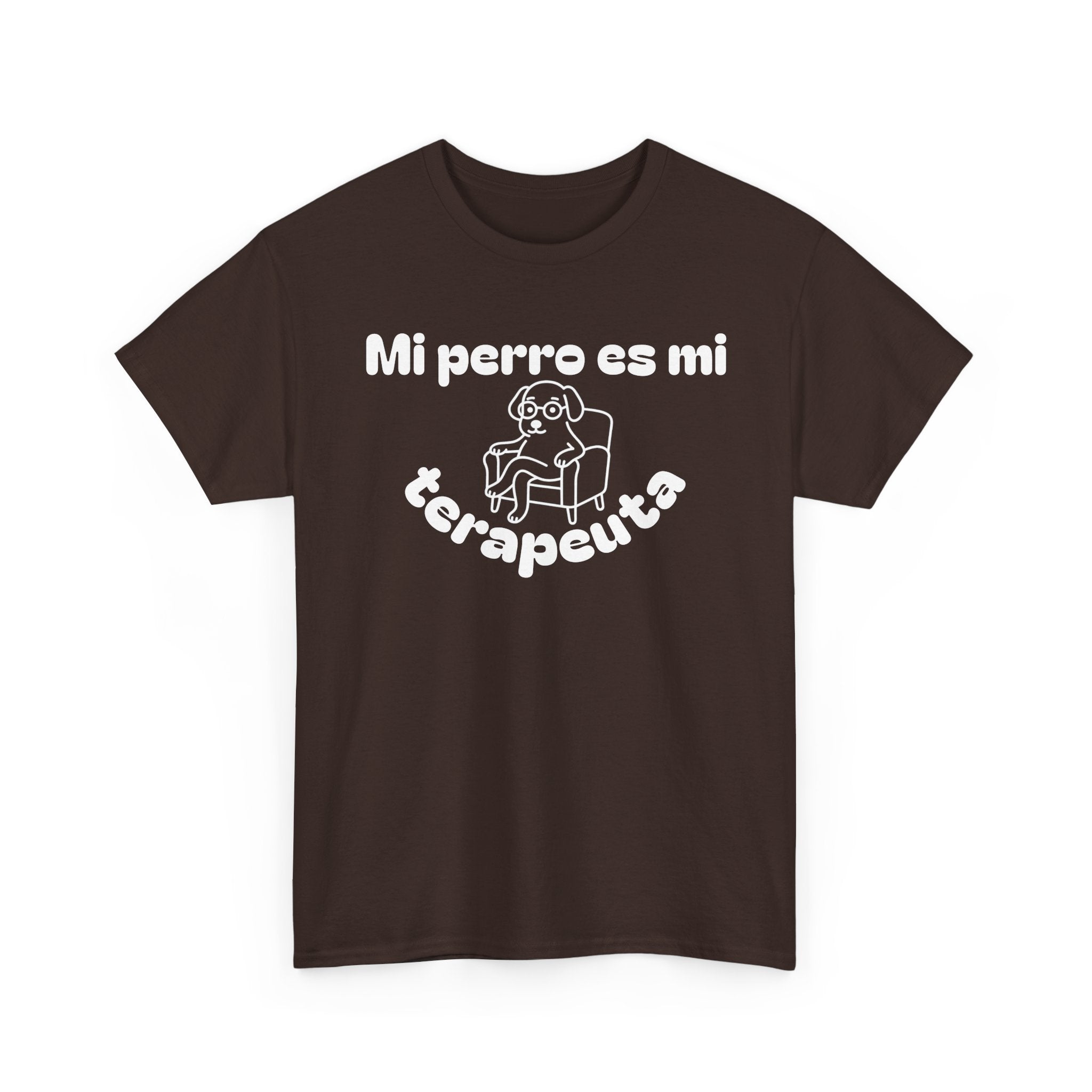 Unisex Heavy Cotton Tee with Fun Dog Therapy Quote, Pet Lover Gift, Casual T-Shirt for Dog Owners, Ideal for Everyday Wear