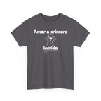 Unisex Pet Lover Tee - "Amor a primera lamida" - Perfect for Dog Lovers, Animal Enthusiasts, Gifts, Casual Wear, Cute Fashion