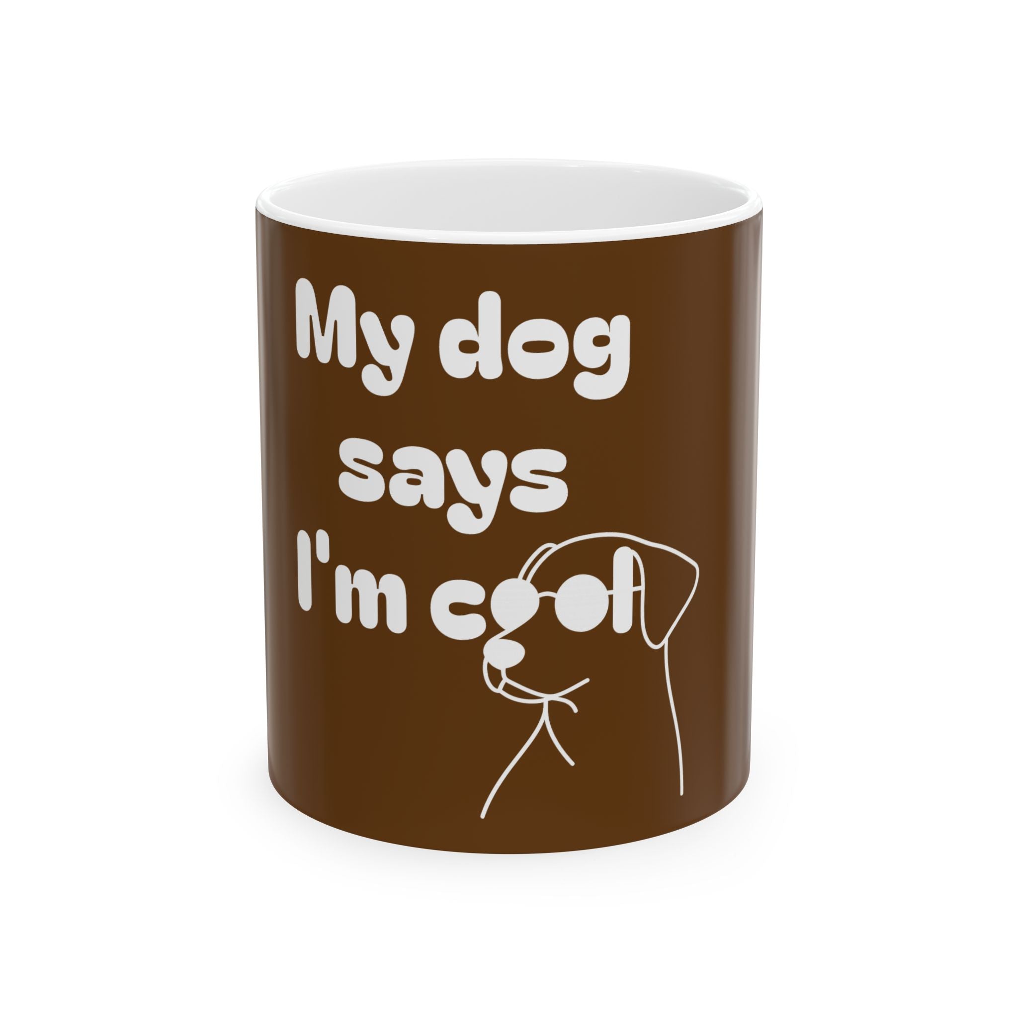 Cool Dog Mom Ceramic Mug - Funny Pet Lover Gift, Dog Owner Coffee Cup, Dog-Themed Mug, Unique Animal Lover Present, Cute Pet Gift