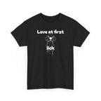Unisex Pet Lover Tee - "Love at first lick" - Perfect for Dog Lovers, Animal Enthusiasts, Gifts, Casual Wear, Cute Fashion