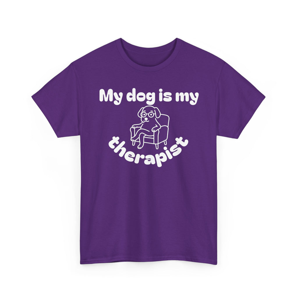Funny Dog Lover Tee, Casual T-Shirt for Pet Owners, Gift for Dog Lovers, Dog Mom Gift, Unisex Heavy Cotton Tee