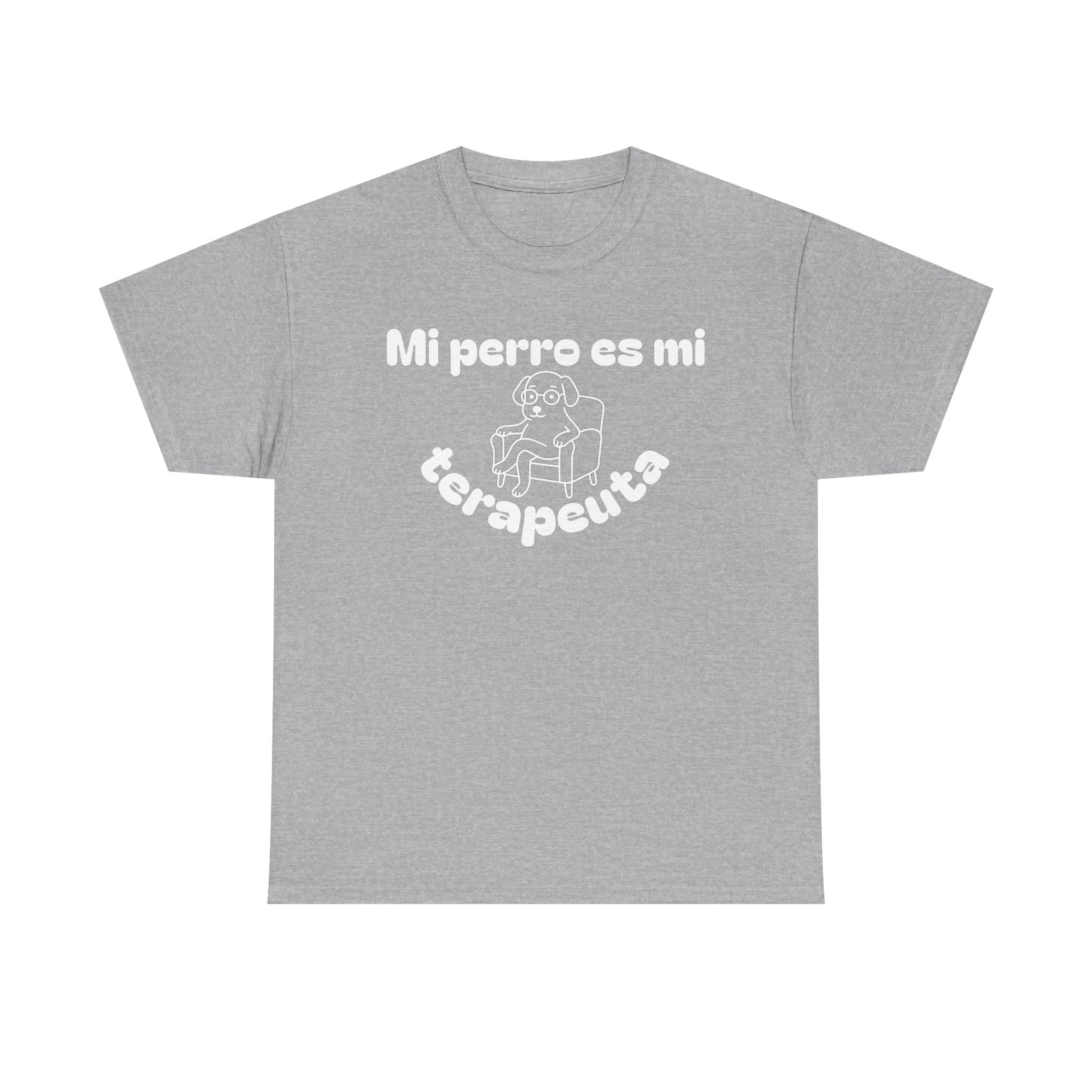 Unisex Heavy Cotton Tee with Fun Dog Therapy Quote, Pet Lover Gift, Casual T-Shirt for Dog Owners, Ideal for Everyday Wear