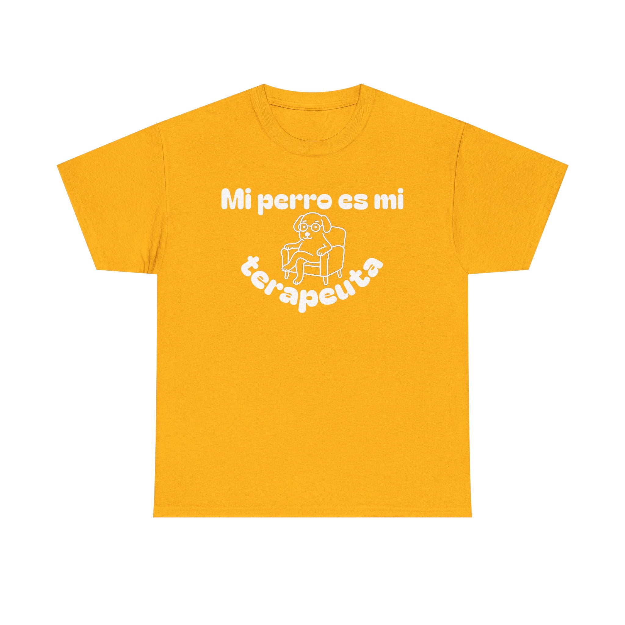 Unisex Heavy Cotton Tee with Fun Dog Therapy Quote, Pet Lover Gift, Casual T-Shirt for Dog Owners, Ideal for Everyday Wear