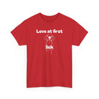 Unisex Pet Lover Tee - "Love at first lick" - Perfect for Dog Lovers, Animal Enthusiasts, Gifts, Casual Wear, Cute Fashion