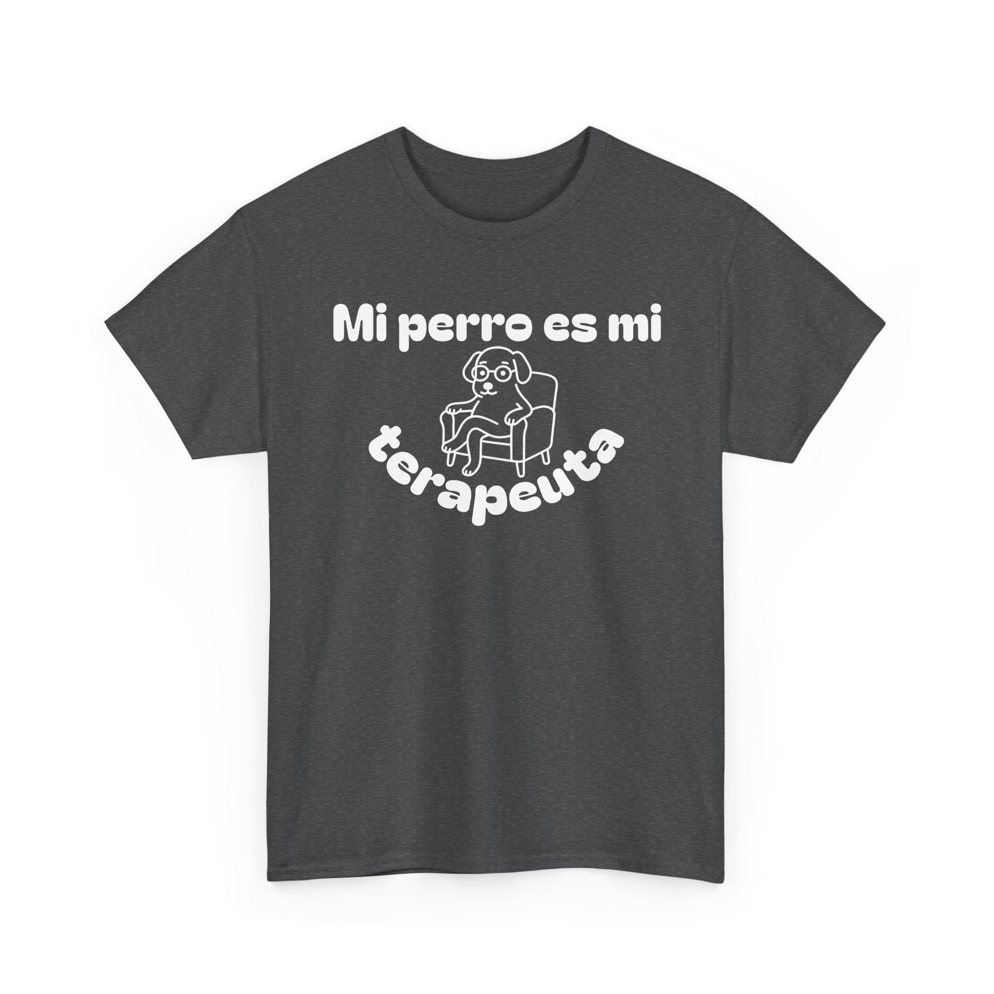 Unisex Heavy Cotton Tee with Fun Dog Therapy Quote, Pet Lover Gift, Casual T-Shirt for Dog Owners, Ideal for Everyday Wear