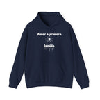 Amor a Primera Lamida Unisex Heavy Blend Hoodie, Cute Dog Sweatshirt, Pet Lover Gift, Cozy Fashion, Animal Lover Hoodie